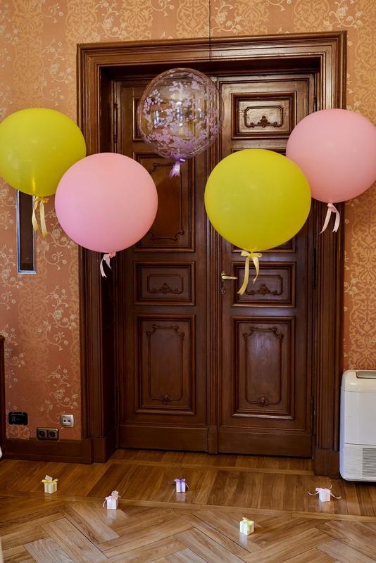 dekoracje balonowe roczek i chrzest razem