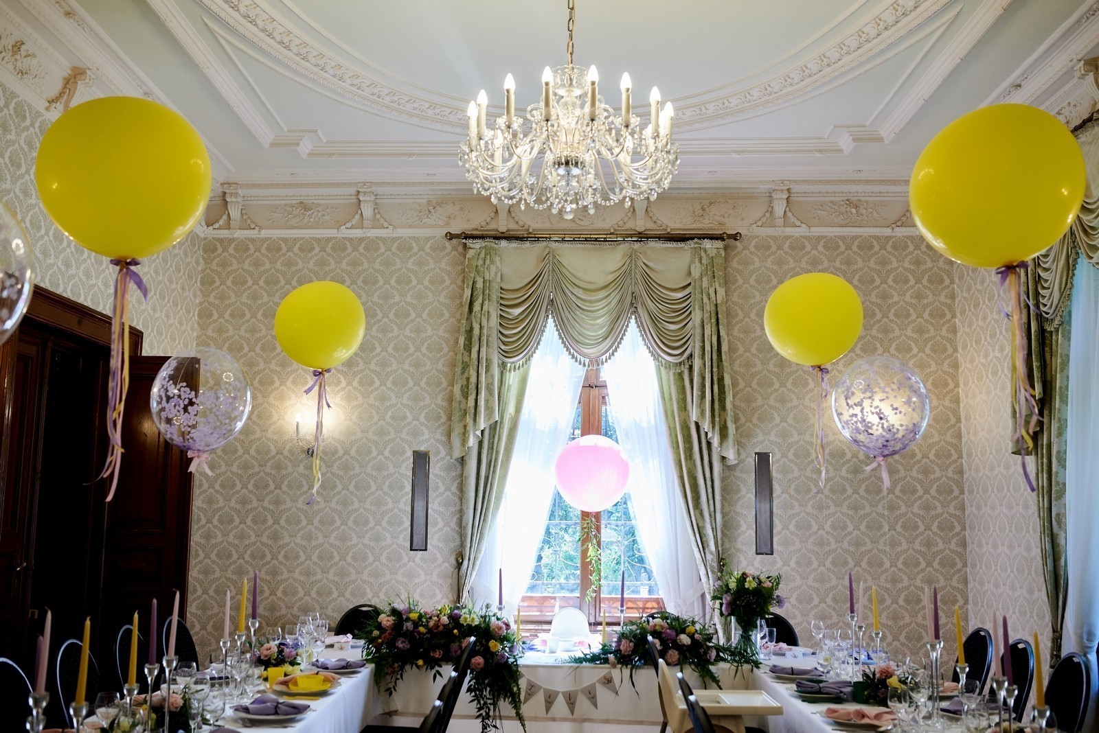 dekoracje balonowe na chrzest i roczek balony giganty
