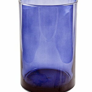 niebieski wazon szklany cylinder